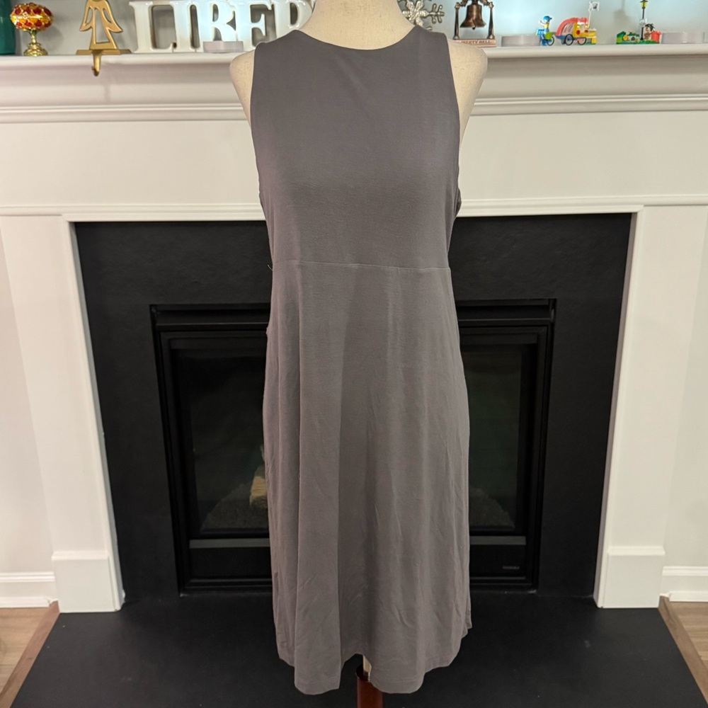 Athleta Gray Modal Midi Tank Dress – Size Medium